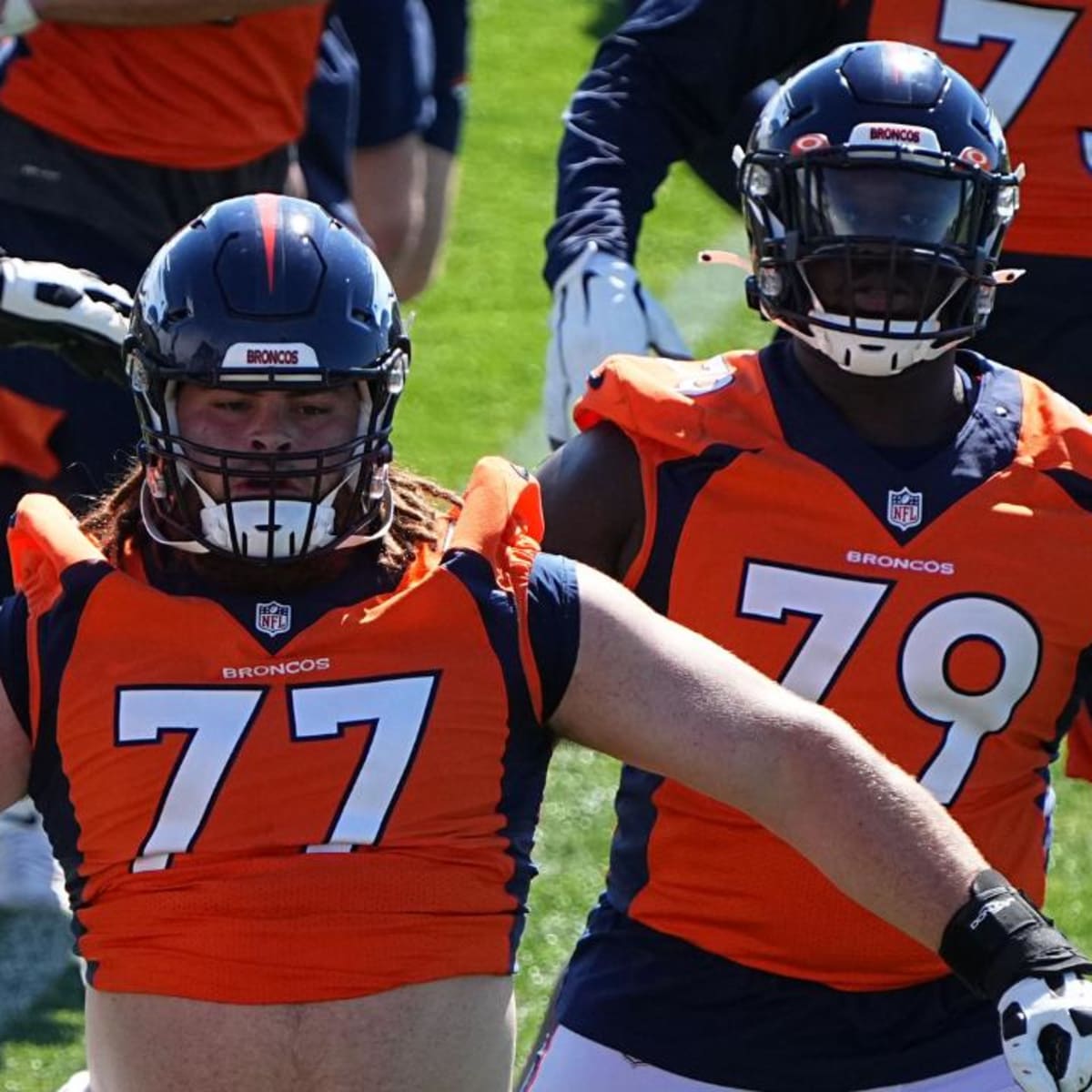 Denver, Colorado, USA. 7th Aug, 2021. Denver Broncos C QUINN MEINERZ looks  on from the field before the start of warm-ups during Training Camp at UC  Health Training Center in Dove Valley