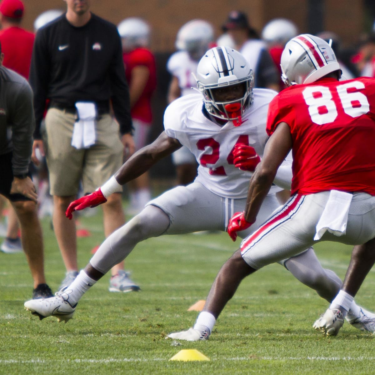 Buckeye freshman receiver Garrett Wilson has black stripe removed