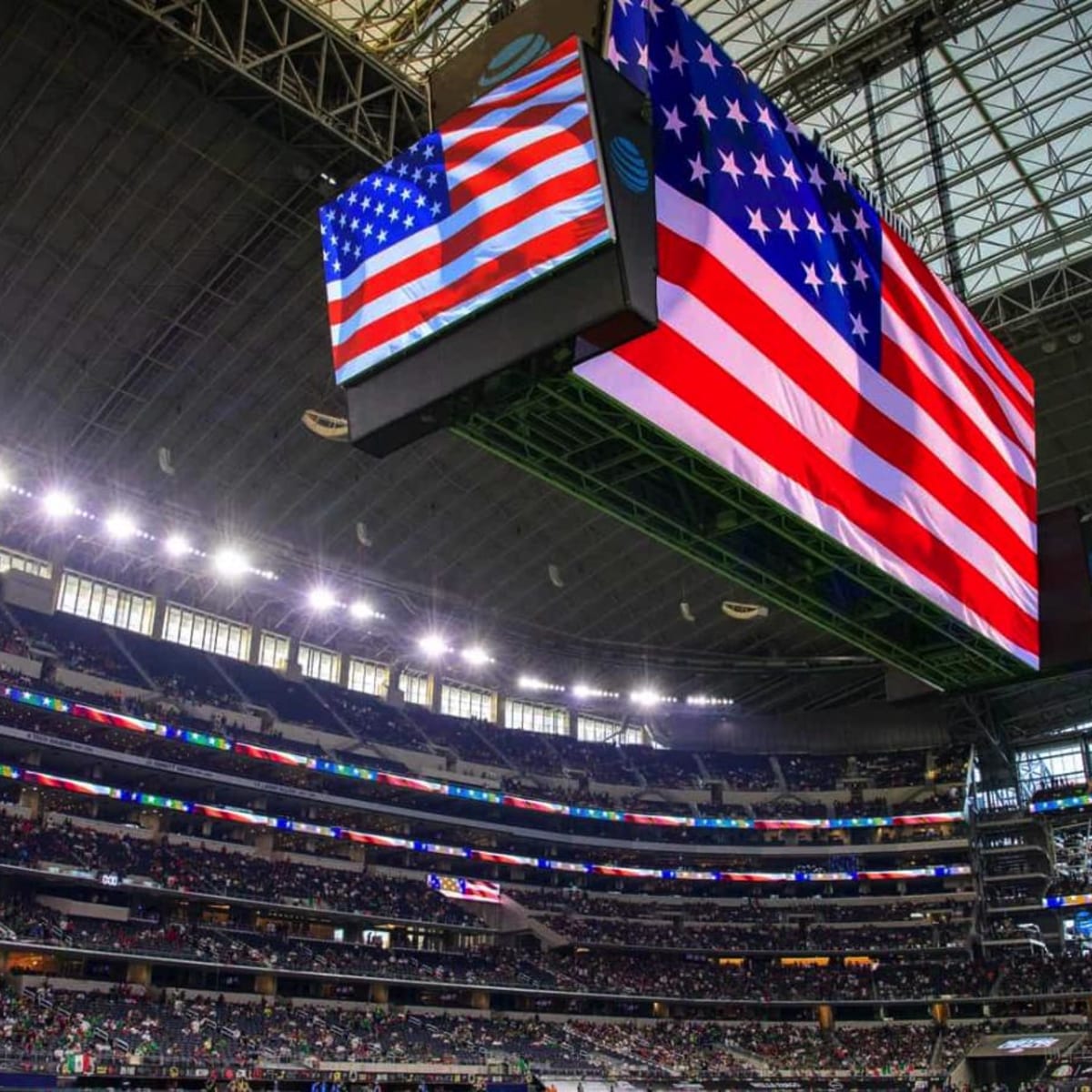 Fans Enjoying Themselves At The NFL Draft At AT&T Stadium 