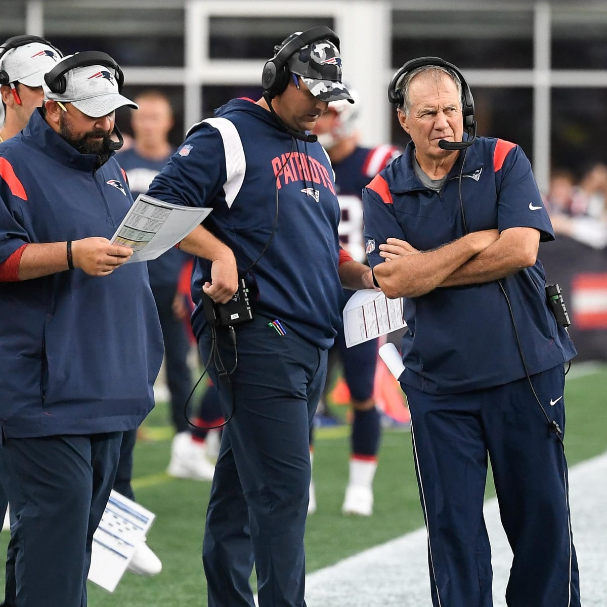 Matt Patricia, Joe Judge share play-calling in Pats game