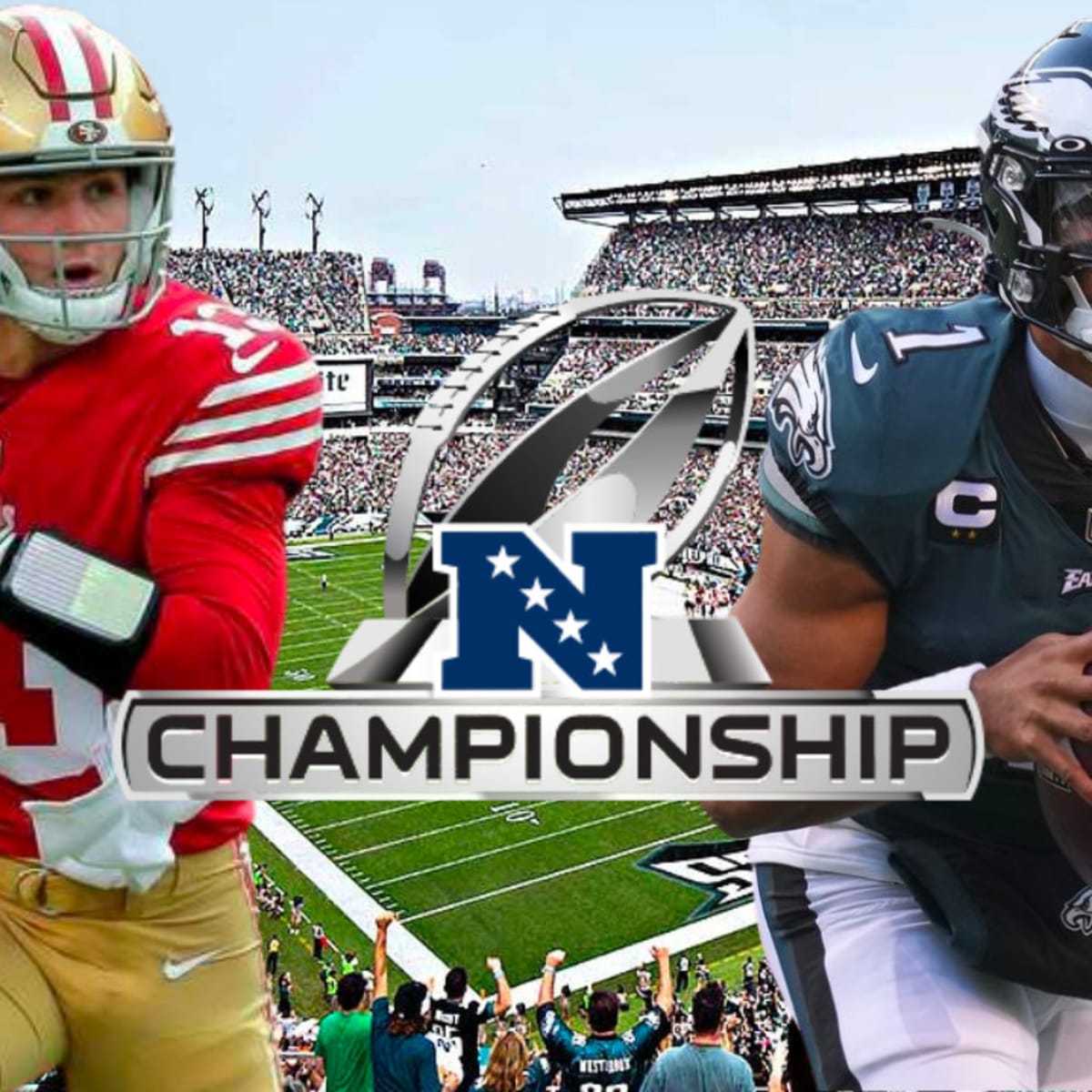 FOX Sports: NFL on X: The NFC Championship is SET! 🍿 @49ers will play the  @Eagles on Sunday at 3PM ET on FOX!  / X