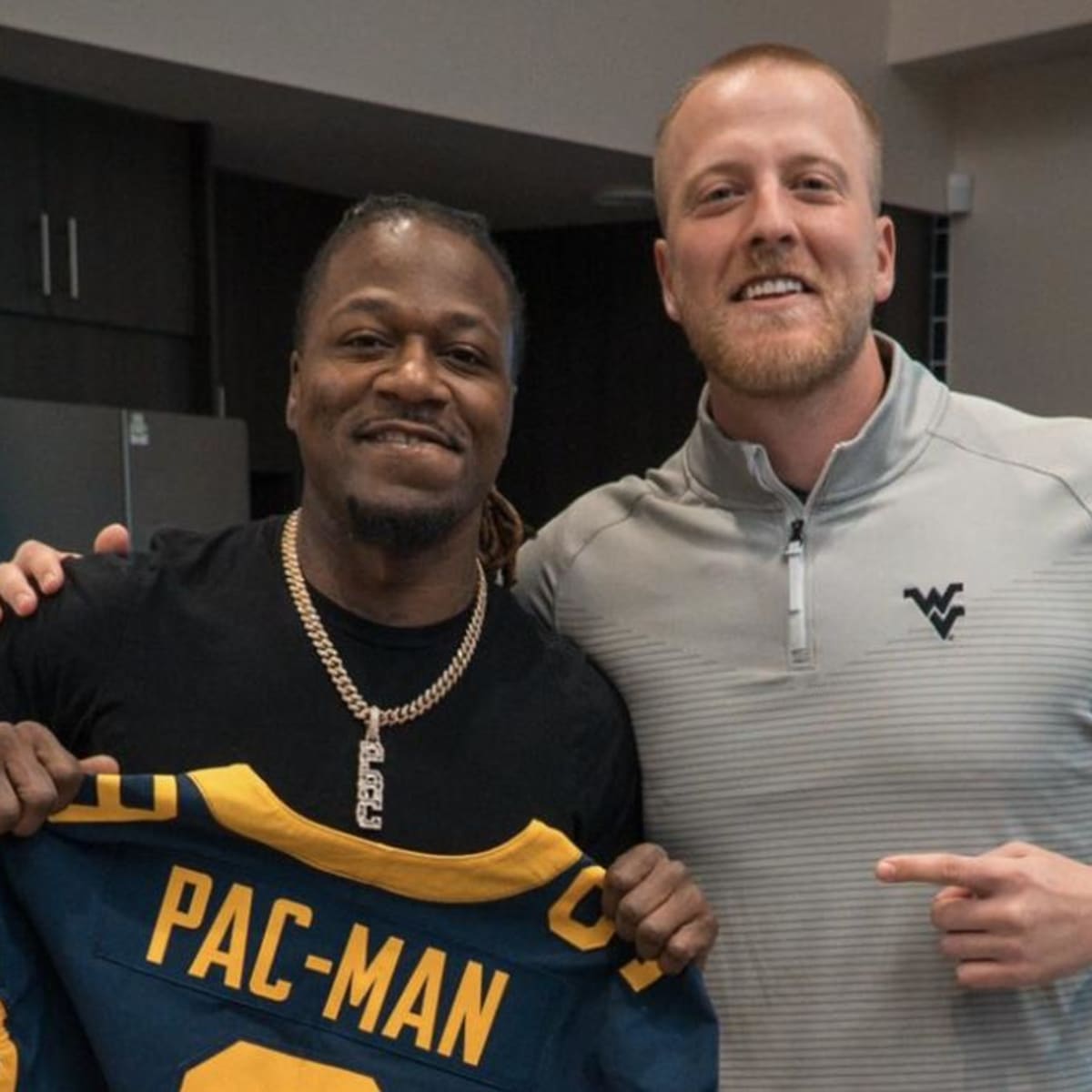 Pac-Man Jones Receives Personalized Jersey from Blaine Stewart