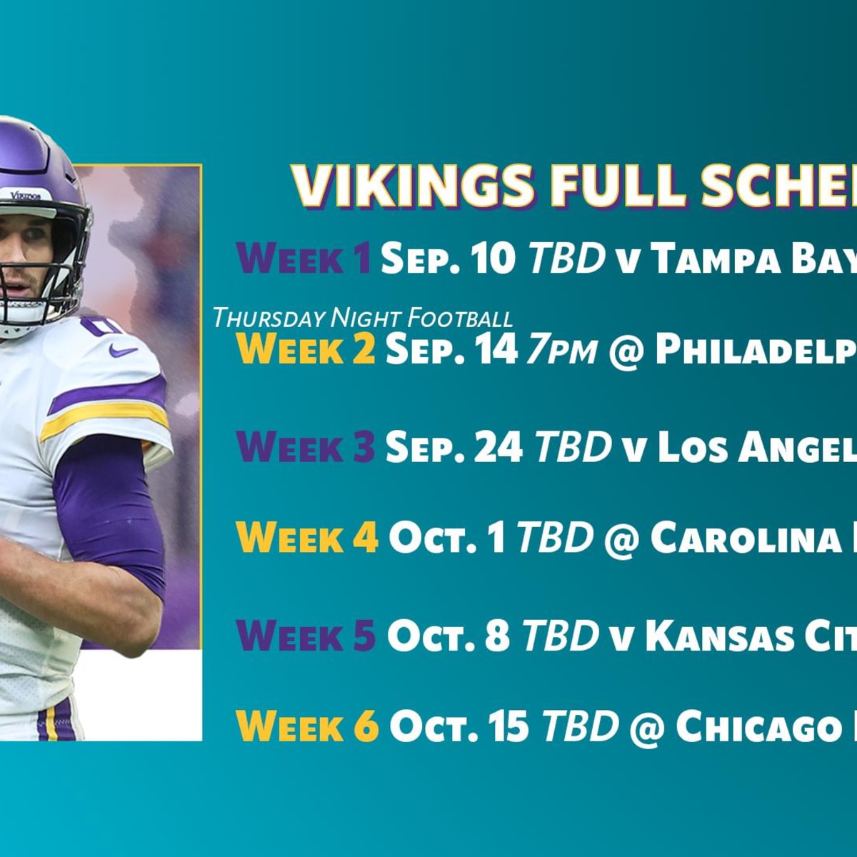 Vikings 2023-24 schedule unveiled