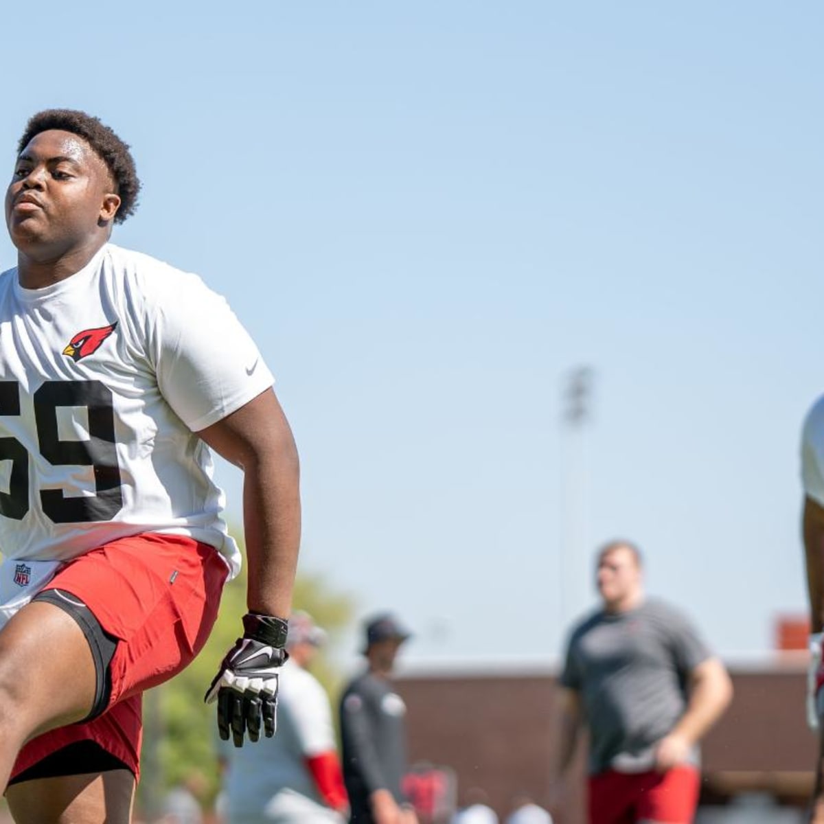 Arizona Cardinals rookie Jon Gaines II works out during an NFL football  mini camp, Friday, May 12, 2023, in Tempe, Ariz. (AP Photo/Matt York Stock  Photo - Alamy