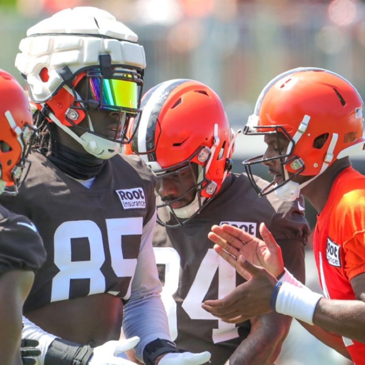 LOOK: Browns players in full uniform as mandatory camp kicks off