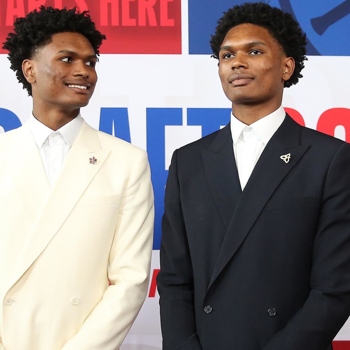 The Thompson Twins joke about who's going first in the 2023 NBA Draft 