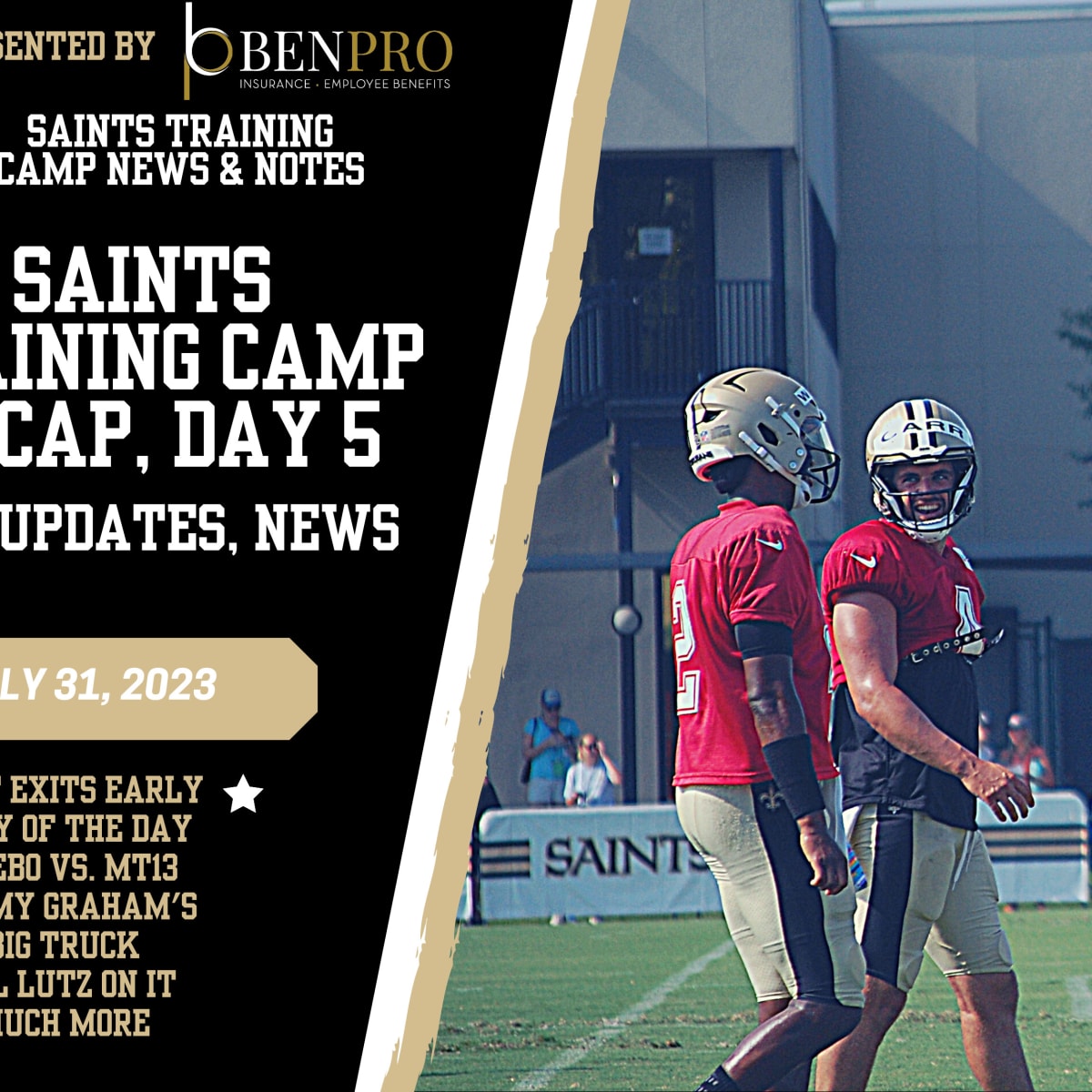 Saints training camp report for Saturday, Aug. 5: Top plays, bad