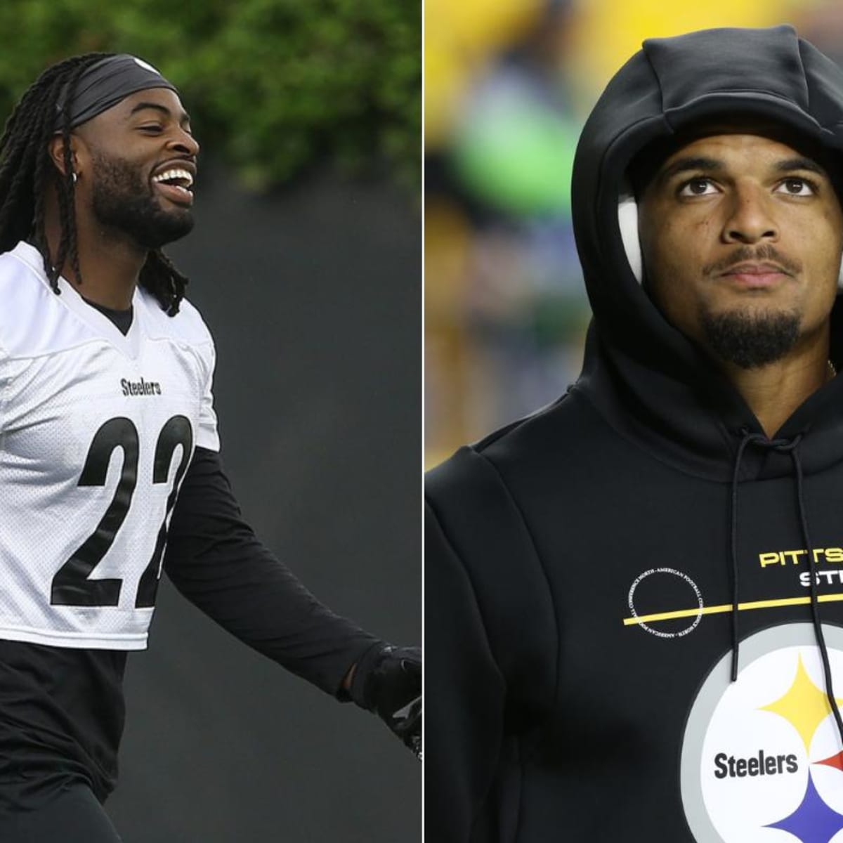 Mens Steelers 22 Najee Harris 39 Minkah Fitzpatrick 12 Bradshaw