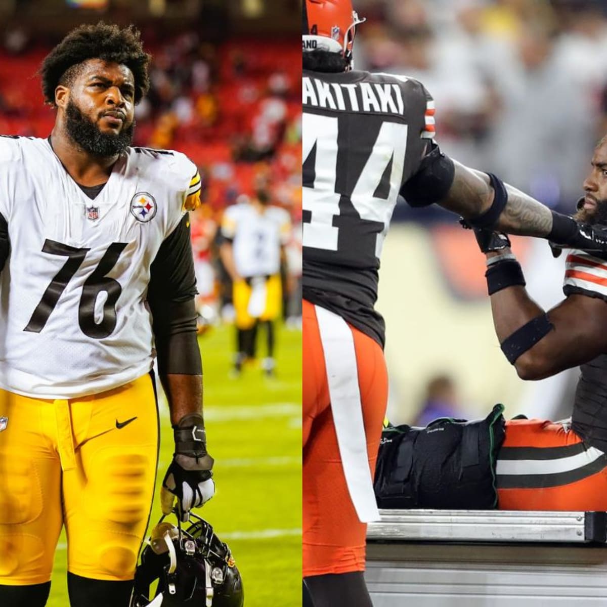 Browns' Anthony Walker Jr suffers leg injury, Steelers' Chukwuma Okorafor  ripped for unnecessary extra effort