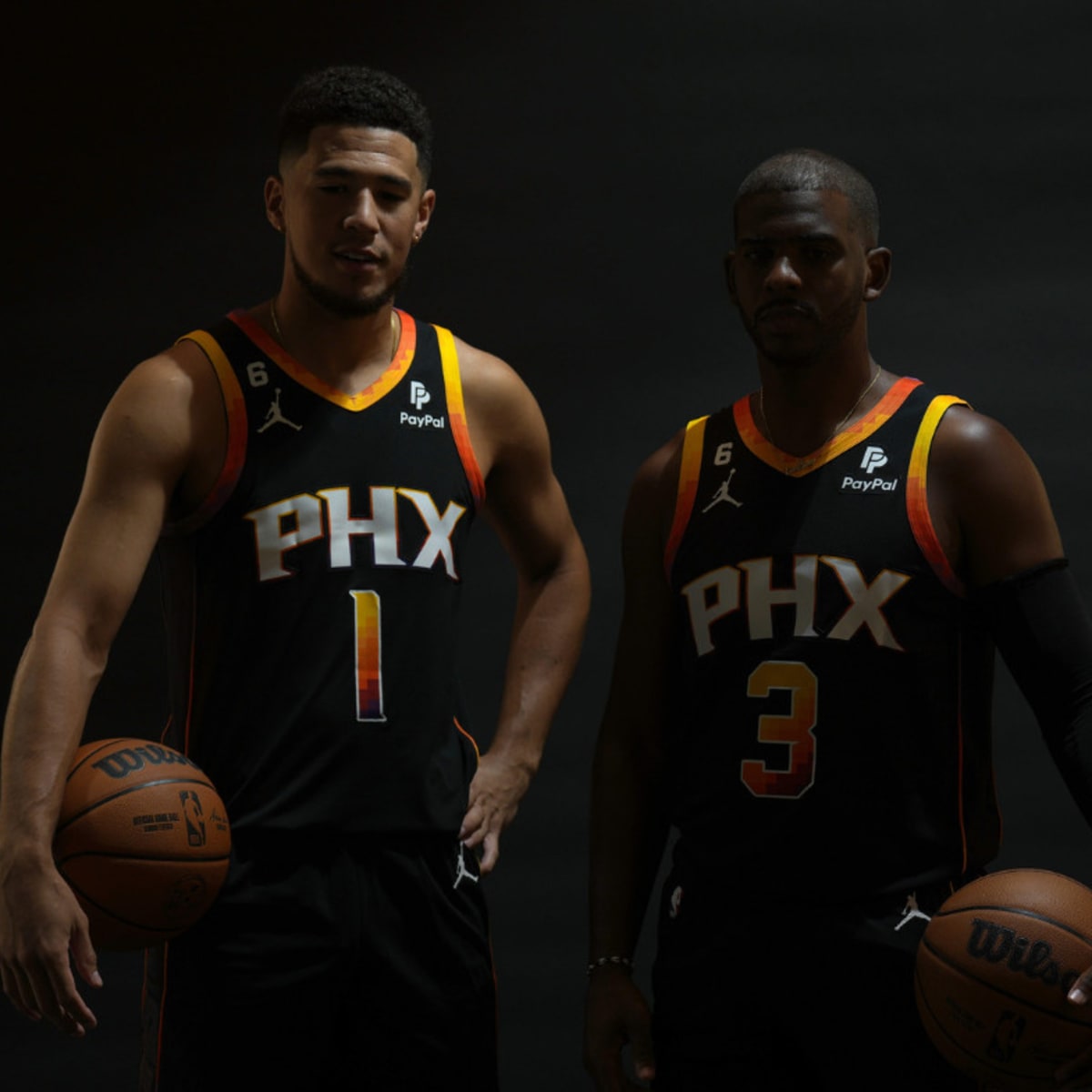 NBA_ 2022-23 City Jersey Devin 1 Booker Chris 3 Paul Phoenix''suns