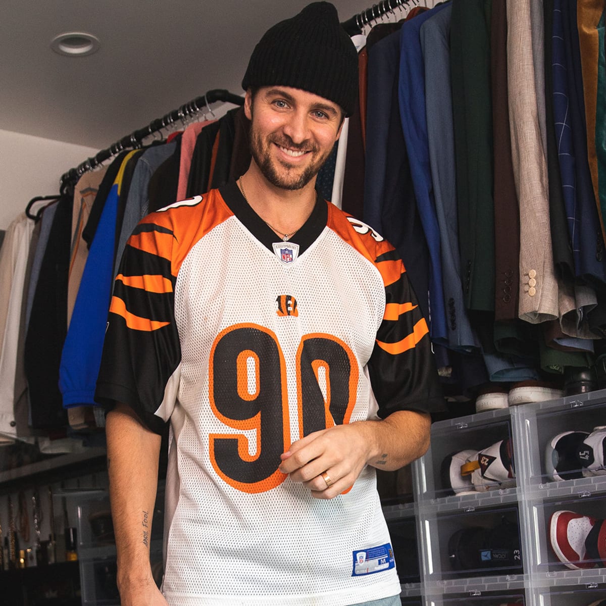 Superfan sports massive collection of Bengals memorabilia