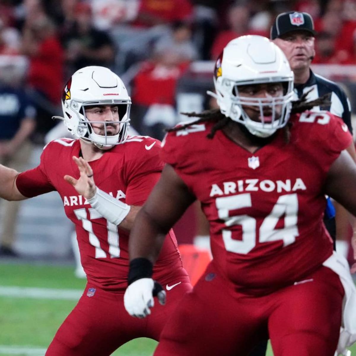 Arizona Cardinals wide receiver Davion Davis (10) runs down the