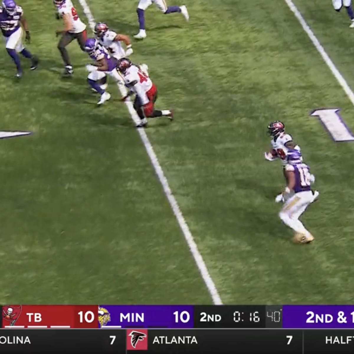 HIGHLIGHT: Rookie Christian Izien Grabs an interception at the Goal Line  vs. MIN