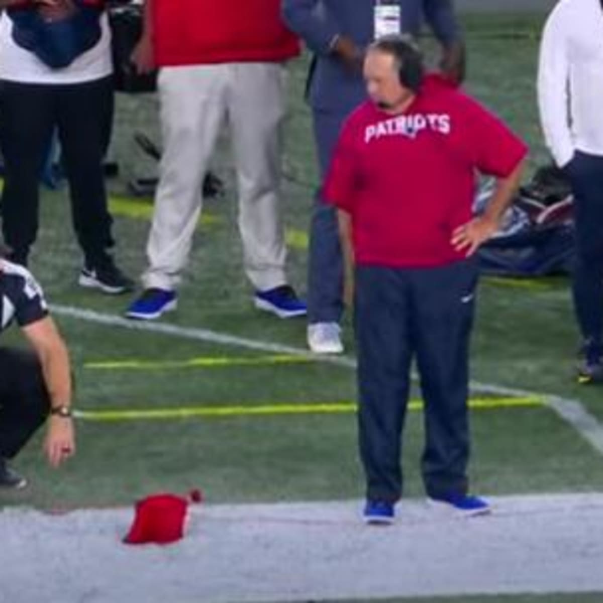 Flagged: New England Patriots' Bill Belichick Goes Viral For Challenge Toss  - Sports Illustrated New England Patriots News, Analysis and More