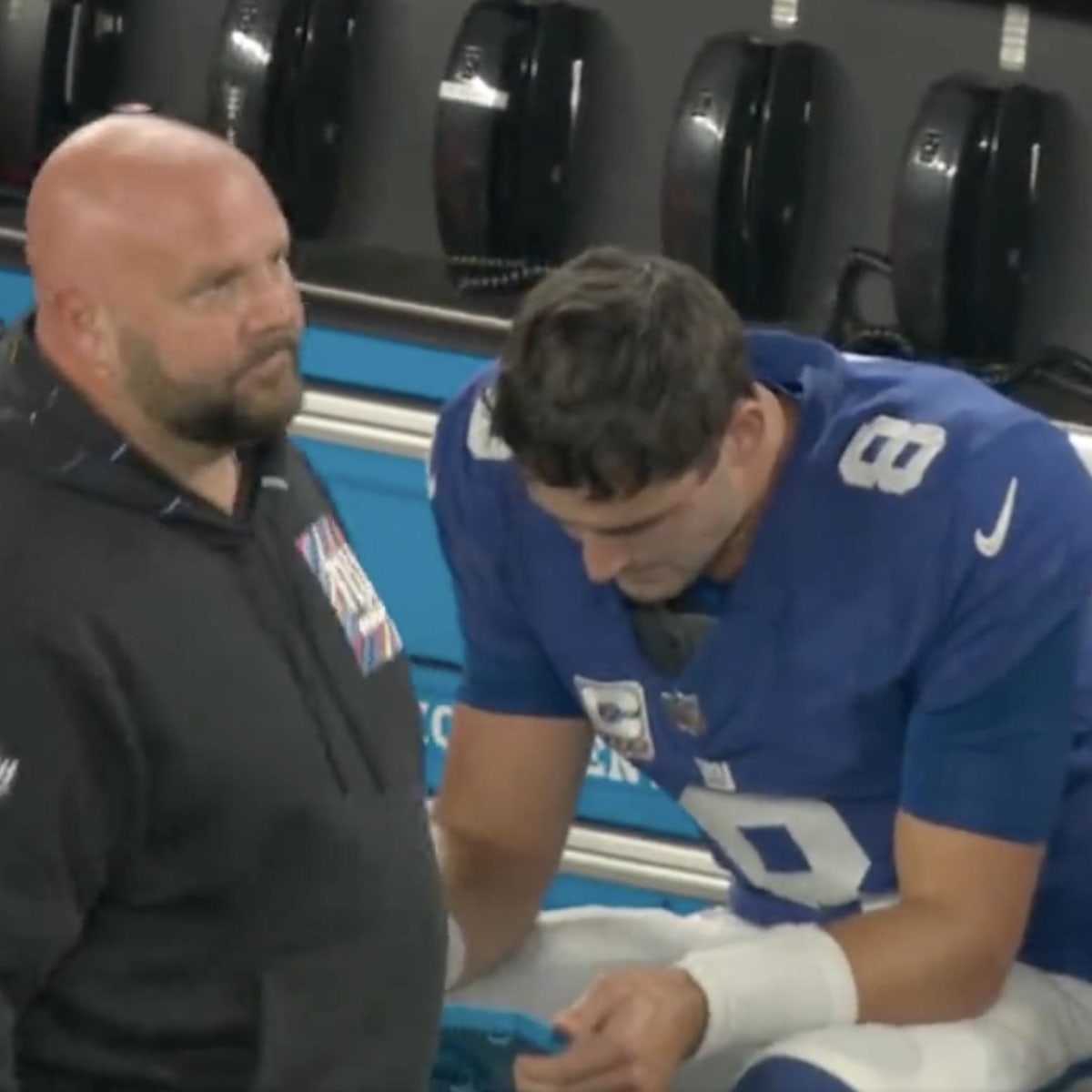 Brian Daboll addresses sideline interaction with Daniel Jones