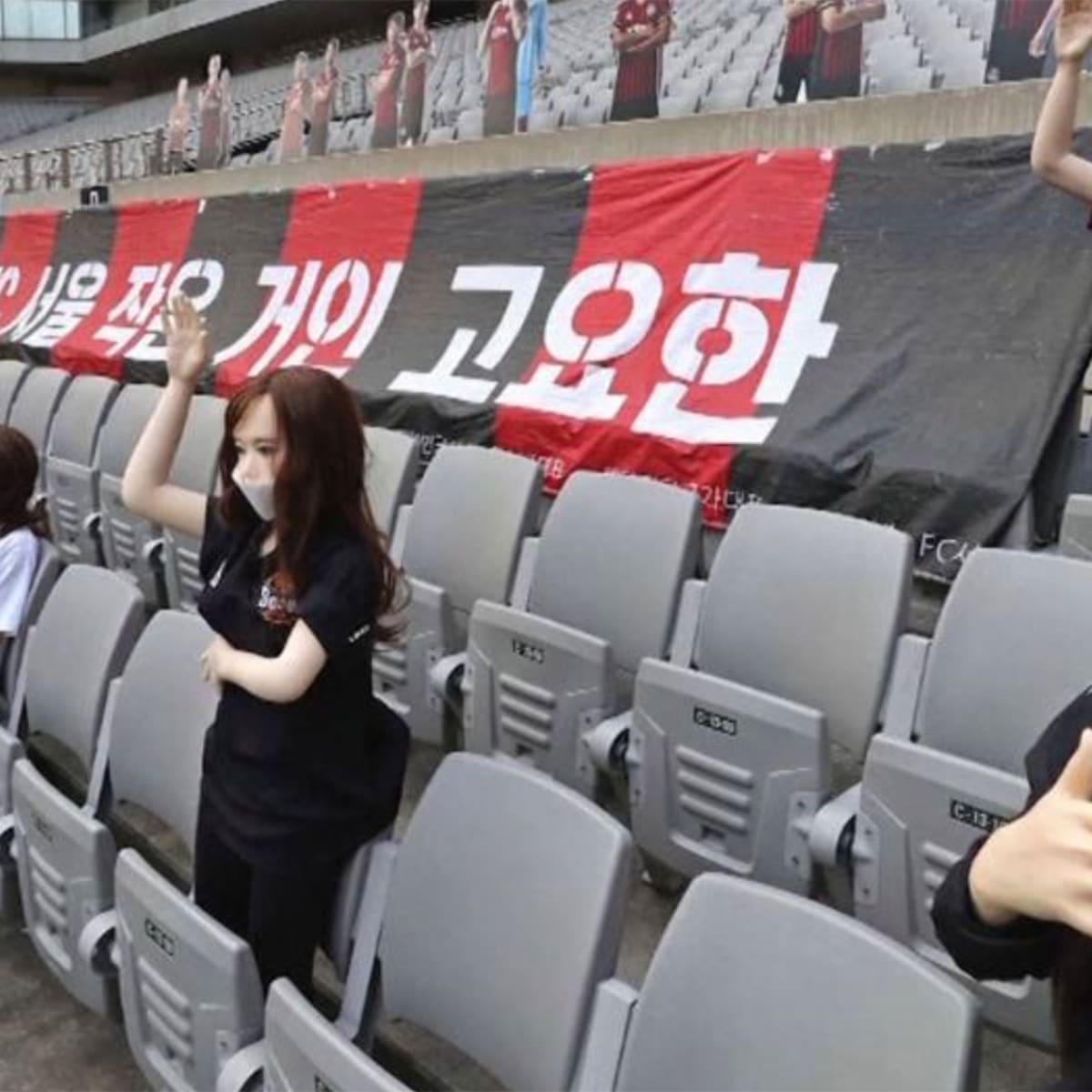 South Korean club uses sex dolls to replace fans in stands