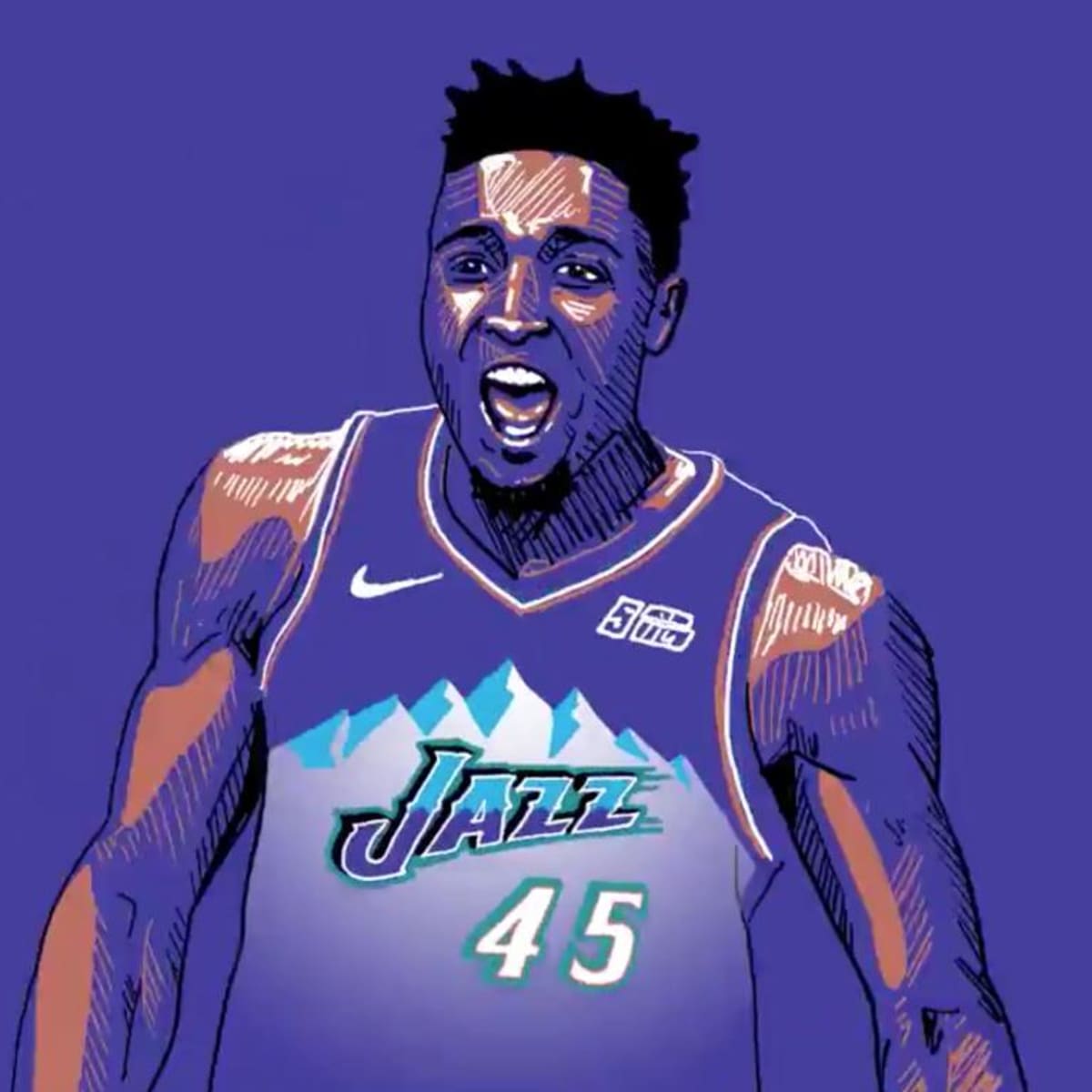 Donovan mitchell throwback hot sale jersey