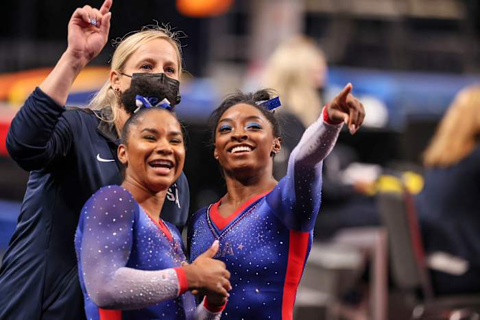 Biles at the 2021 U.S. Olympic Trials.