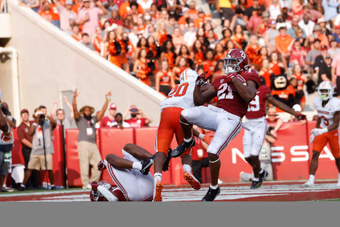 Jase McClellan celebrates a touchdown