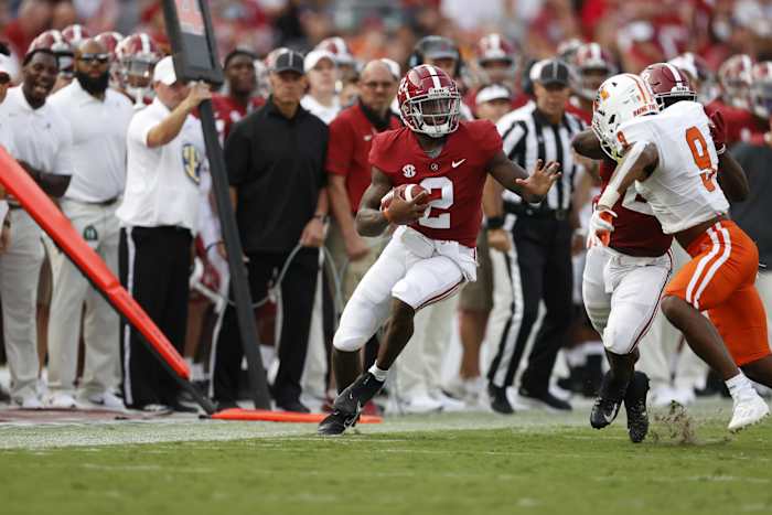 Jalen Milroe against Mercer