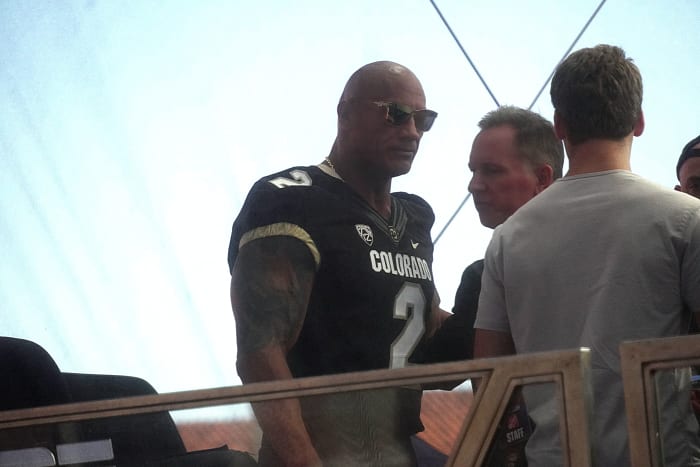 The Rock in Shedeur Sanders Jersey