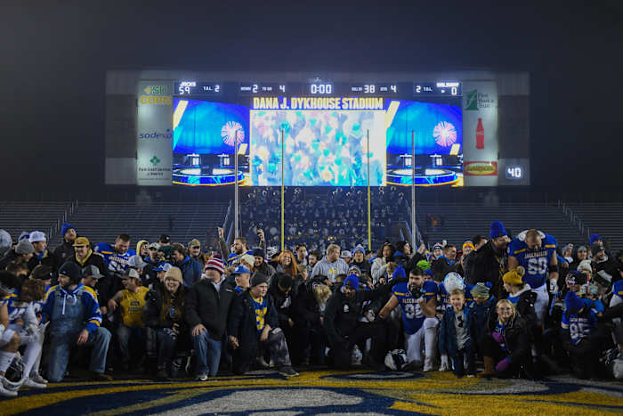 South Dakota State Jackrabbits win the FCS semifinals against UAlbany on Friday, Dec. 15, 2023 at Dana J. Dykhouse in Brookings.