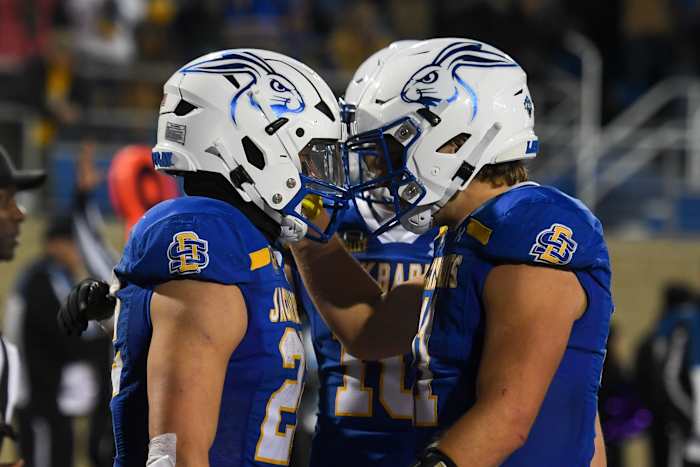 South Dakota State Jackrabbits win the FCS semifinals against UAlbany on Friday, Dec. 15, 2023 at Dana J. Dykhouse in Brookings.