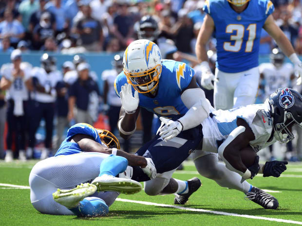 Asante Samuel Jr. pick helps Chargers hold on to beat Raiders - Los Angeles  Times