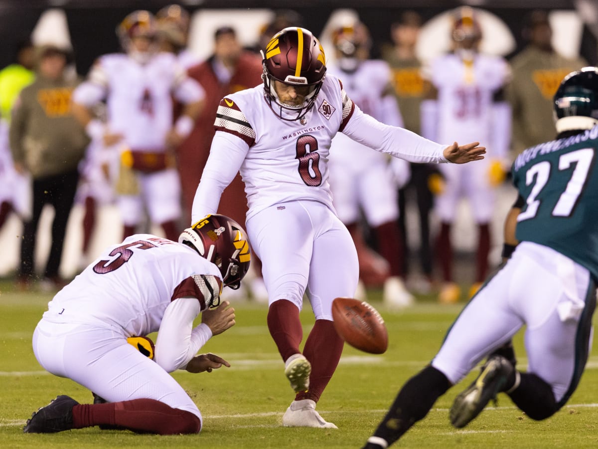 Washington Commanders place kicker Joey Slye kicks an extra point News  Photo - Getty Images