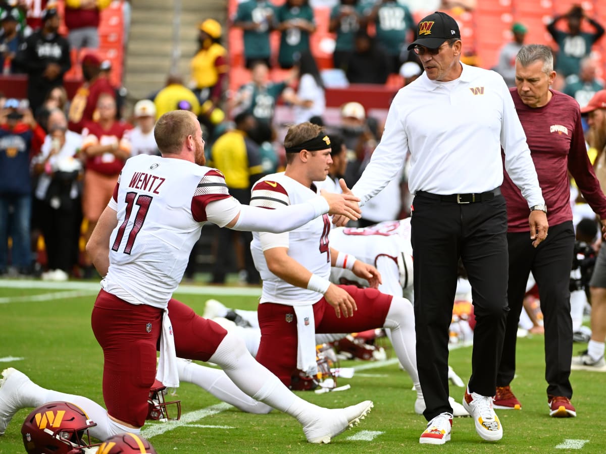 The Washington Commanders are strapped in the Carson Wentz roller