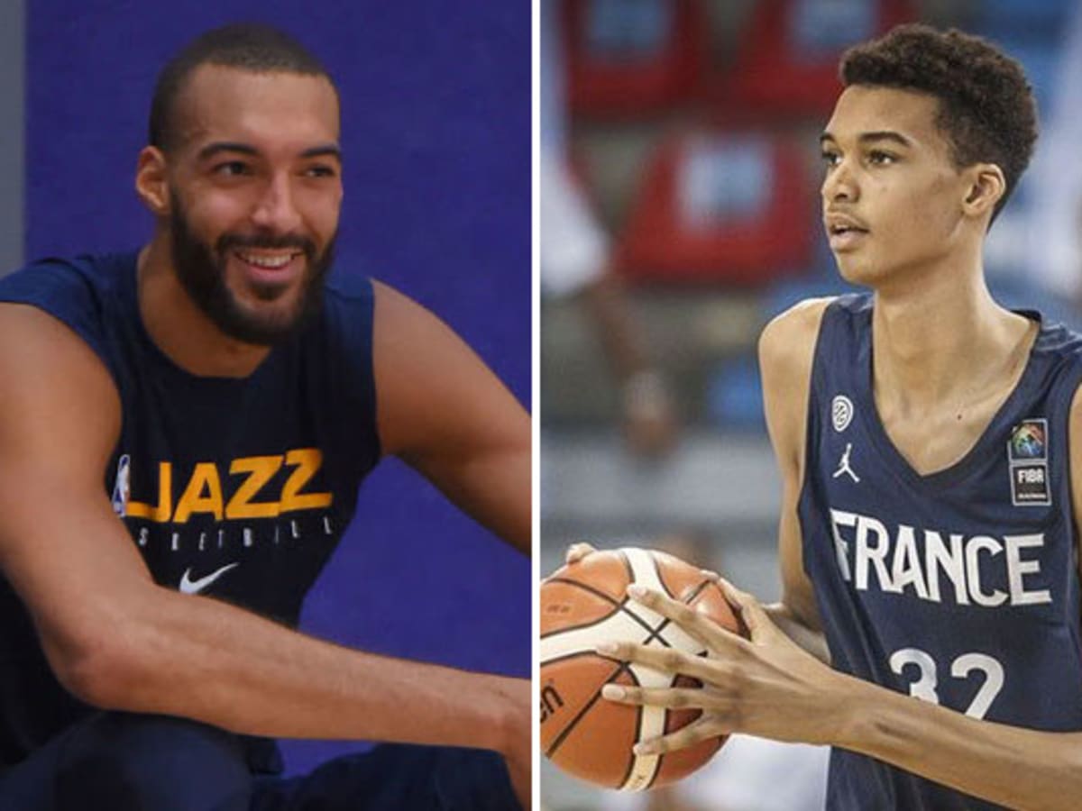 Photo of Victor Wembanyama next to Rudy Gobert is a sight to behold