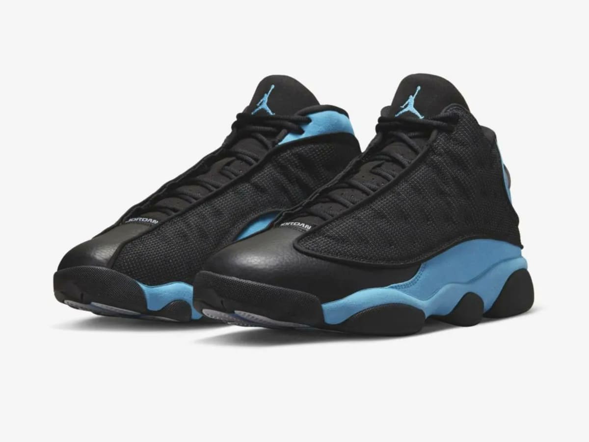 blue black jordan shoes