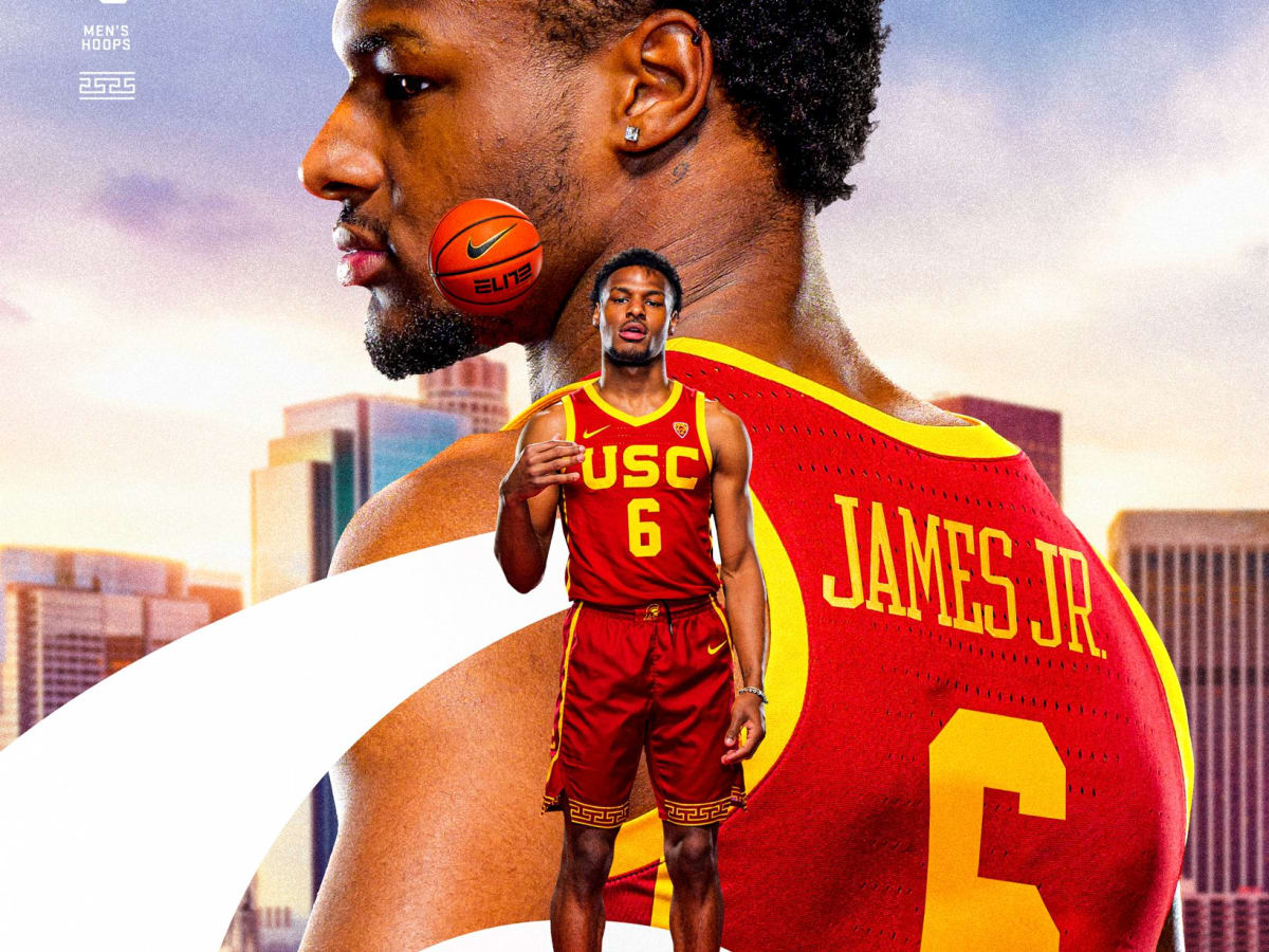 Bronny James USC Men's Nike College T-Shirt.