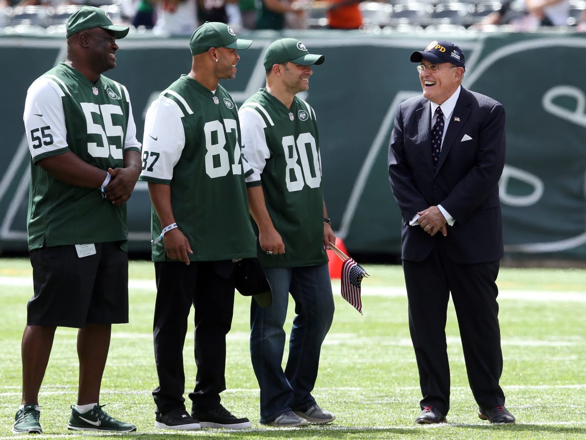 New York Jets receiver Wayne Chrebet stands on the sidelines in the first  half. The San Diego Charges defeated the New York Jets 31-26 in week 9 at  Giants Stadium in East