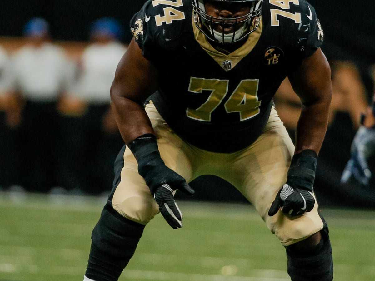 November 29, 2018: New Orleans Saints offensive guard Jermon Bushrod #74  during a Thursday Night Football NFL game between the New Orleans Saints  and the Dallas Cowboys at AT&T Stadium in Arlington