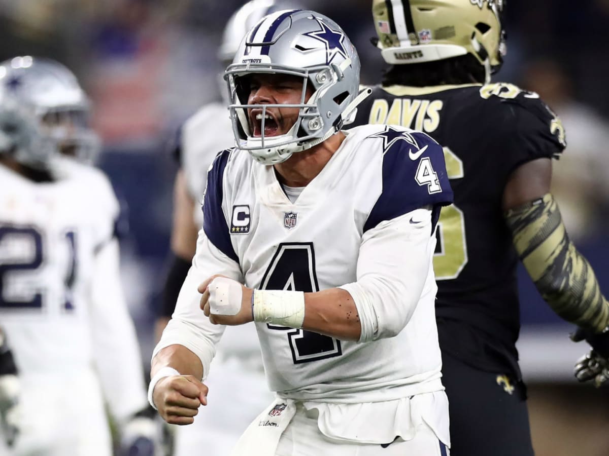 Tom Fox on X: Dallas Cowboys quarterback Dak Prescott warmed up in Air  Jordan shoes, ones he said are his 'cowboy boots', at AT&T Stadium in  Arlington, September 11, 2022. The Cowboys