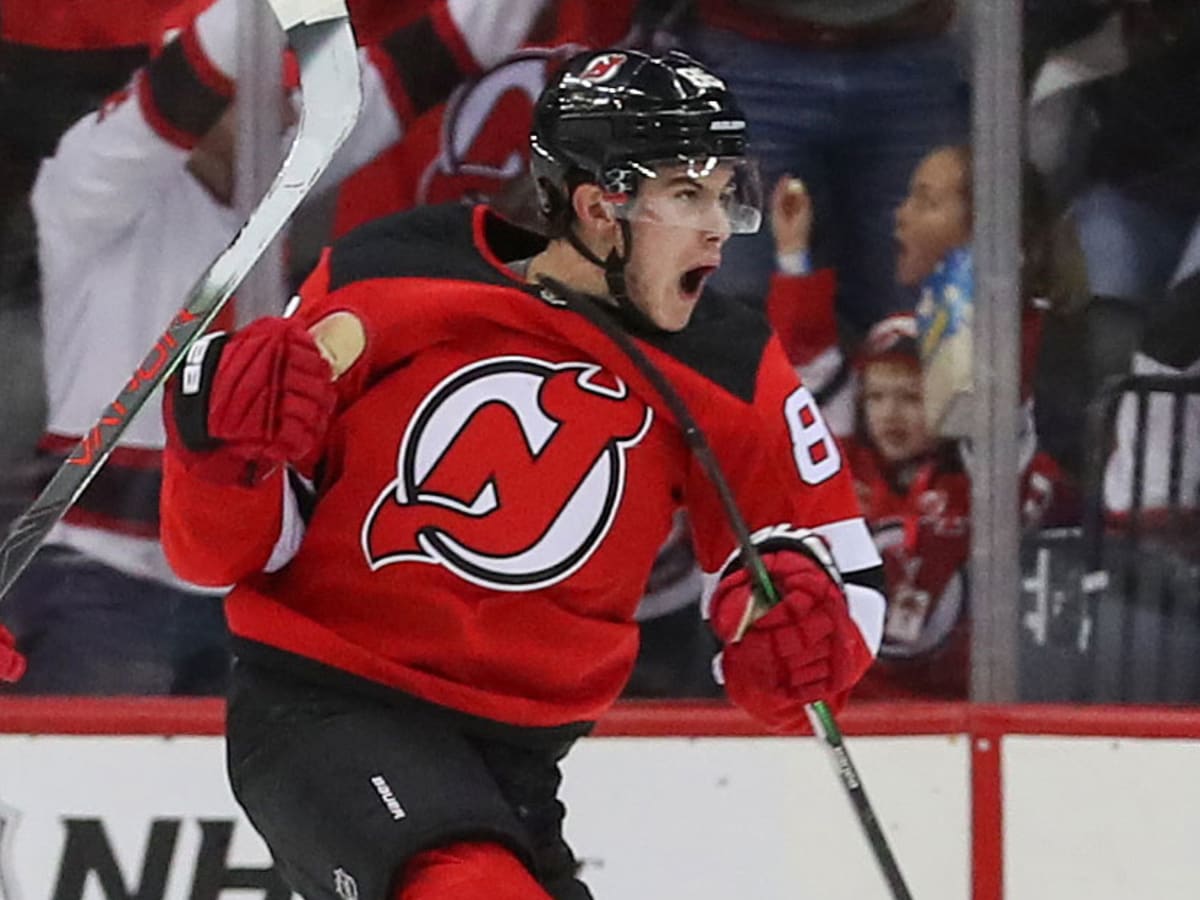 New Jersey Devils' Jack Hughes snipes a beaut for first career goal