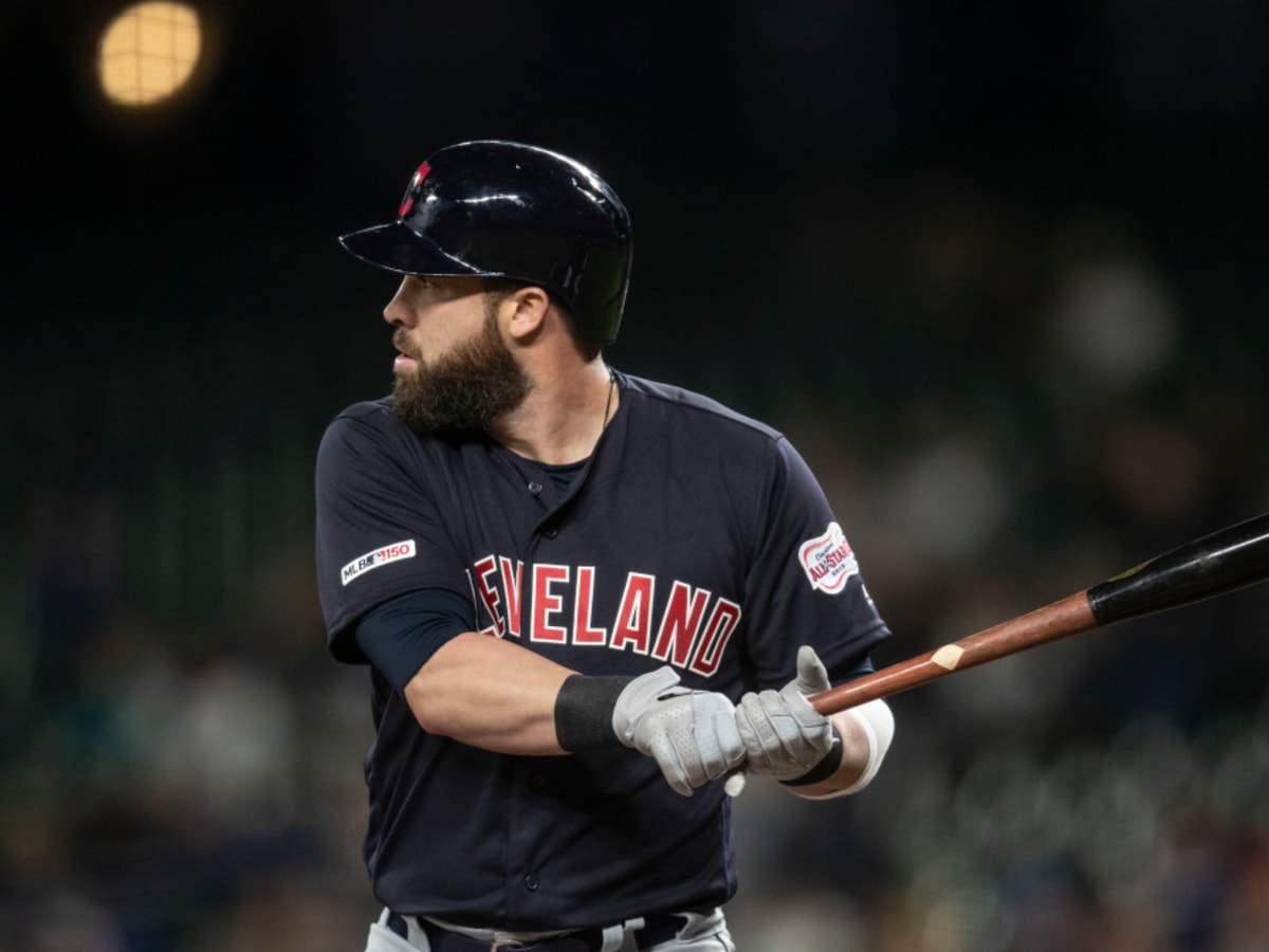 Cleveland Indians second baseman Jason Kipnis surprises young boy