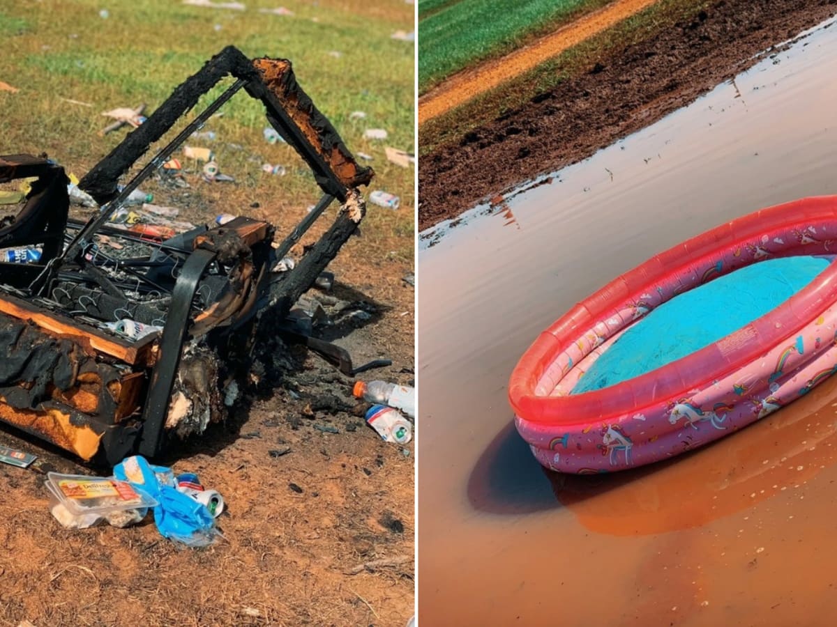 Talladega Superspeedway: Photos of trash left on infield - Sports  Illustrated