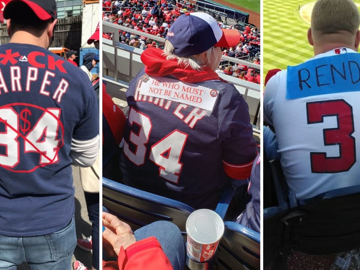 Fan's old Bryce Harper Nationals' jersey is undefeated