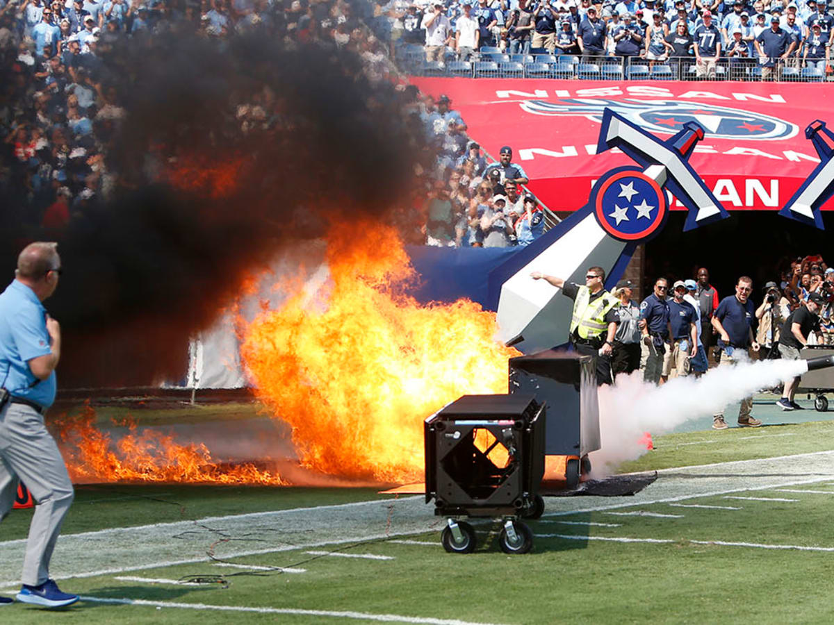 VIDEO: Pyrotechnics Set Field Ablaze Before Titans-Colts Game