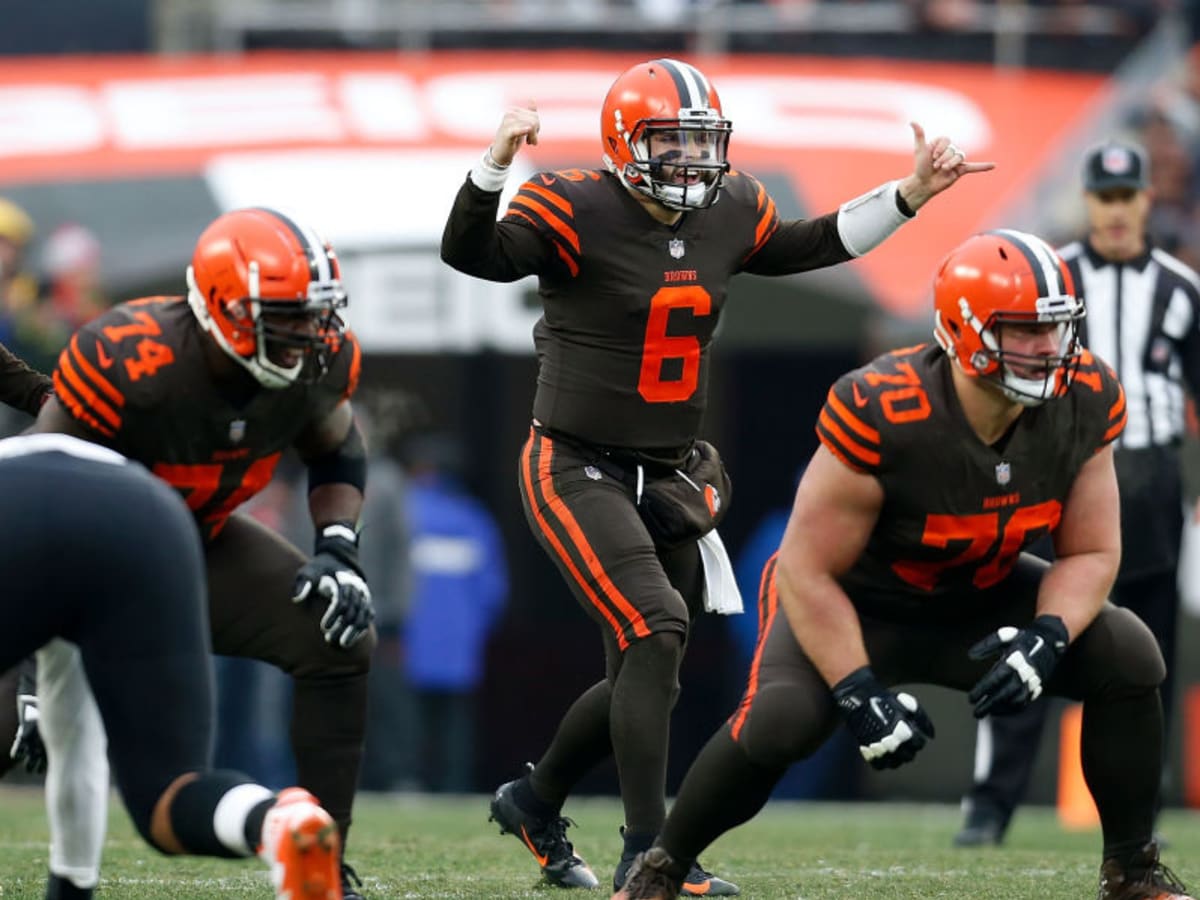 Lot Detail - 2018 Baker Mayfield Game Used Cleveland Browns Home Jersey  Photo Matched To 11/4/2018 (Browns/Fanatics COA & Resolution Photomatching)