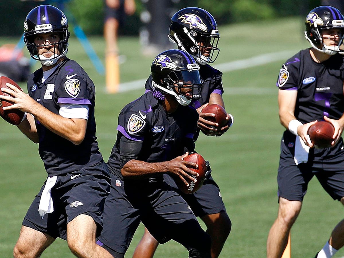 August 2nd, 2018: Ravens #3 Robert Griffin III during the Chicago Bears vs Baltimore  Ravens at Tom Benson Hall of Fame Stadium in Canton, Ohio. Jason  Pohuski/CSM Stock Photo - Alamy