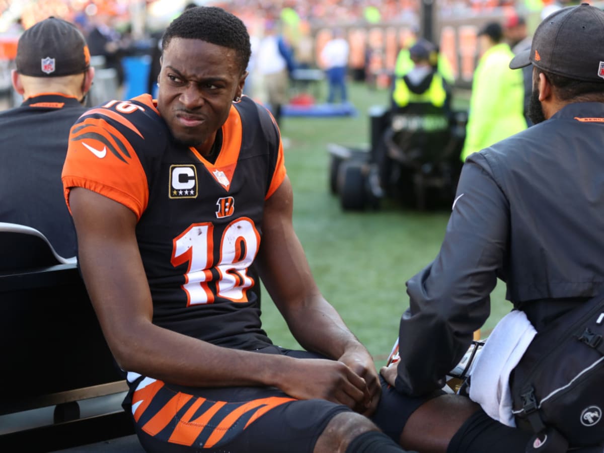 A.J. Green carted off after suffering injury vs. Broncos