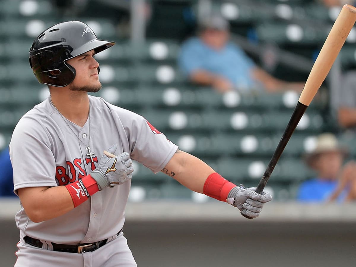 Michael Chavis of the Boston Red Sox looks on during the second