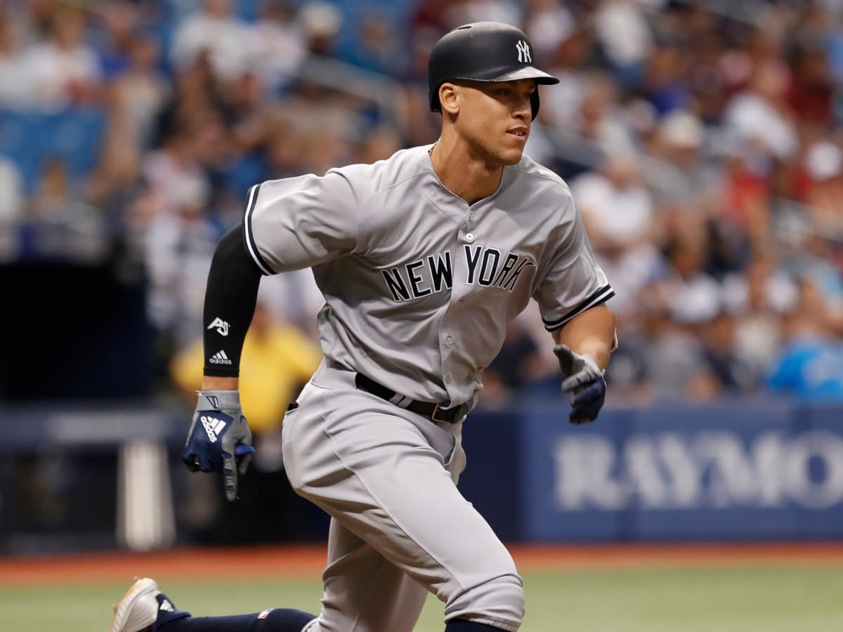 Yankees' Aaron Judge plays catch in 1st baseball activity since