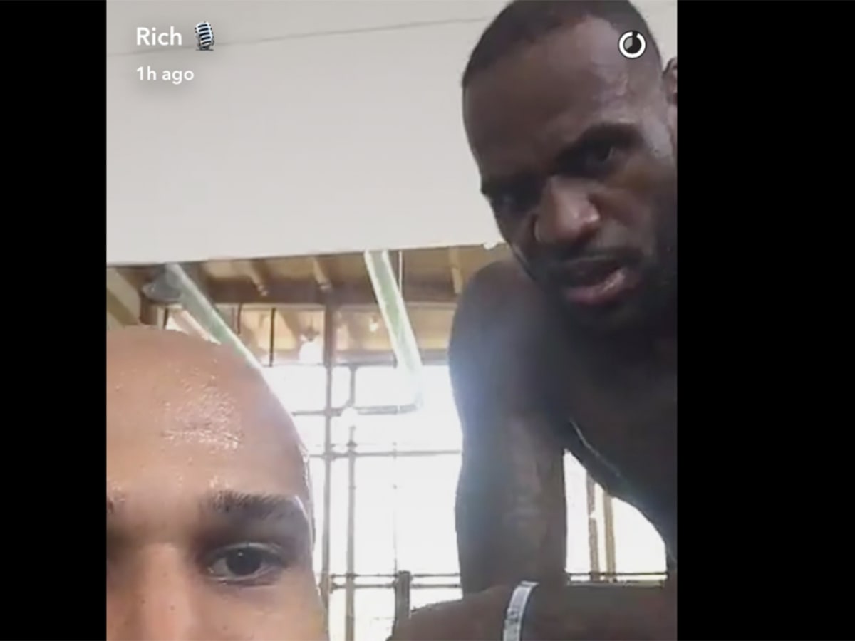 lebron james snapchat