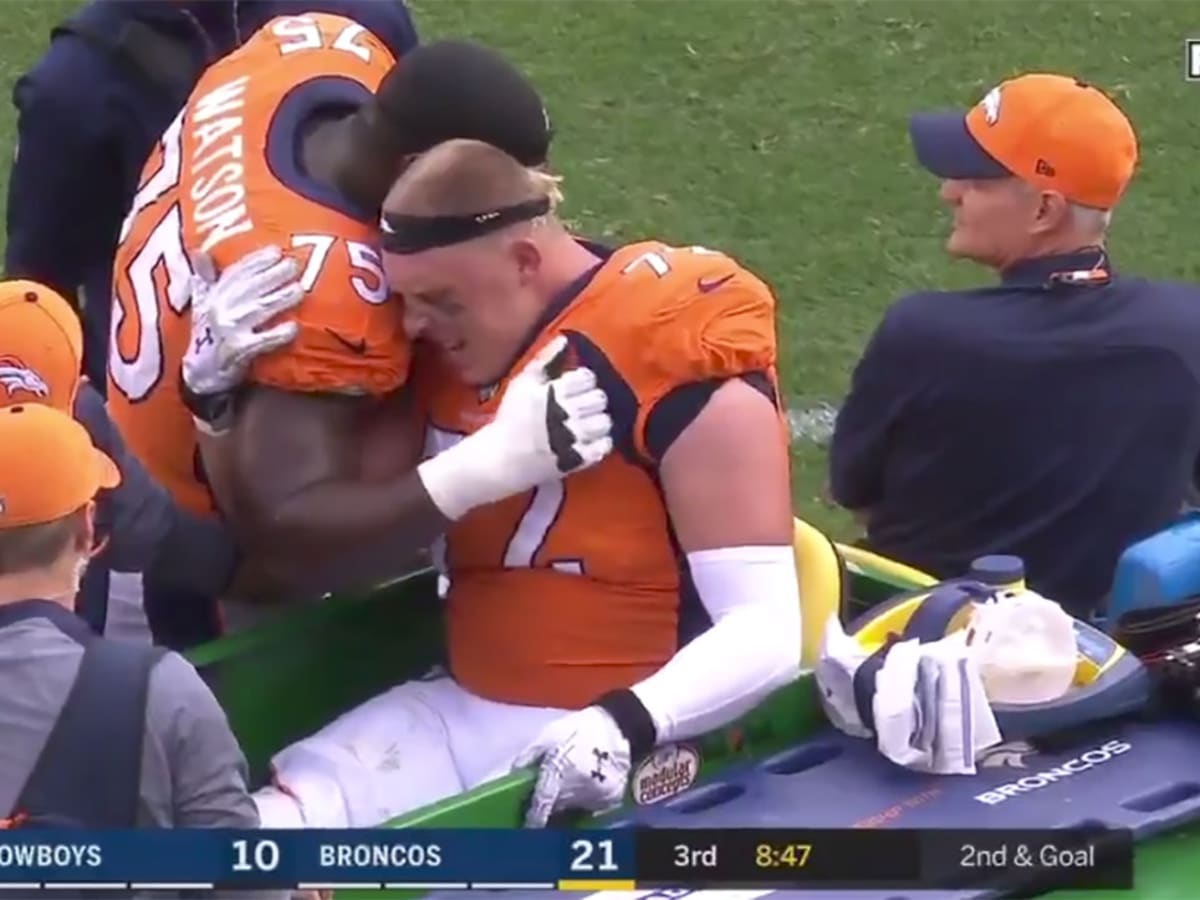 Broncos' Garett Bolles Carted Off During Colts Game