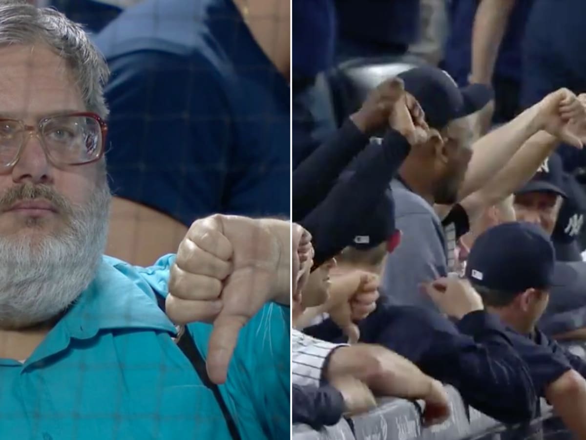 The Yankees' thumbs-down celebration has a hilarious backstory 