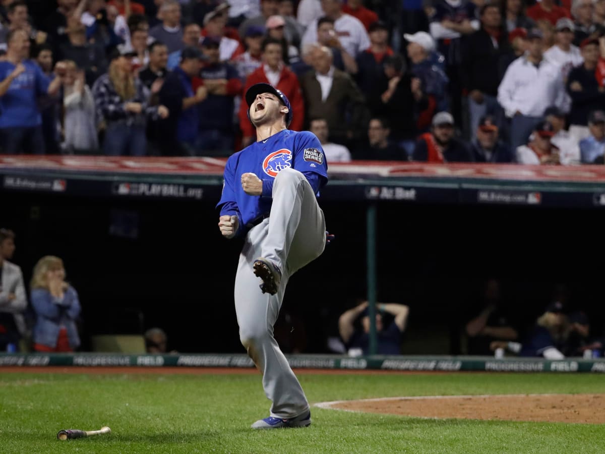 The moment the Cubs won